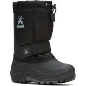 Kamik Boys Youth 1 Black Rocket Insulated Waterproof Winter Snow Boots